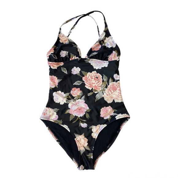 Simons Floral One Piece Bathing Suit - Picture 1 of 11